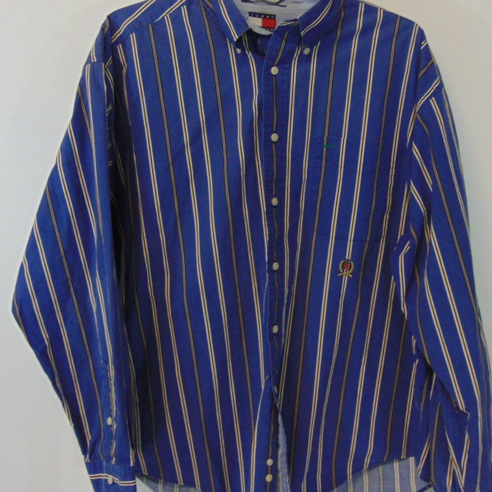 Vtg 1990's Tommy Hilfiger Button Down XL Shirt